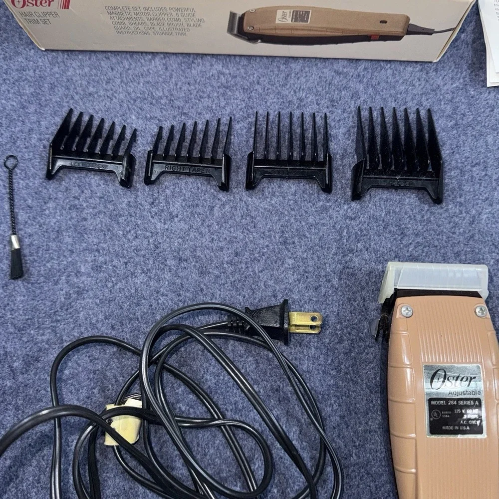 Vintage Oster Adjustable Clipper Model 284 Series A Barber Hair Trimmers WORKS
